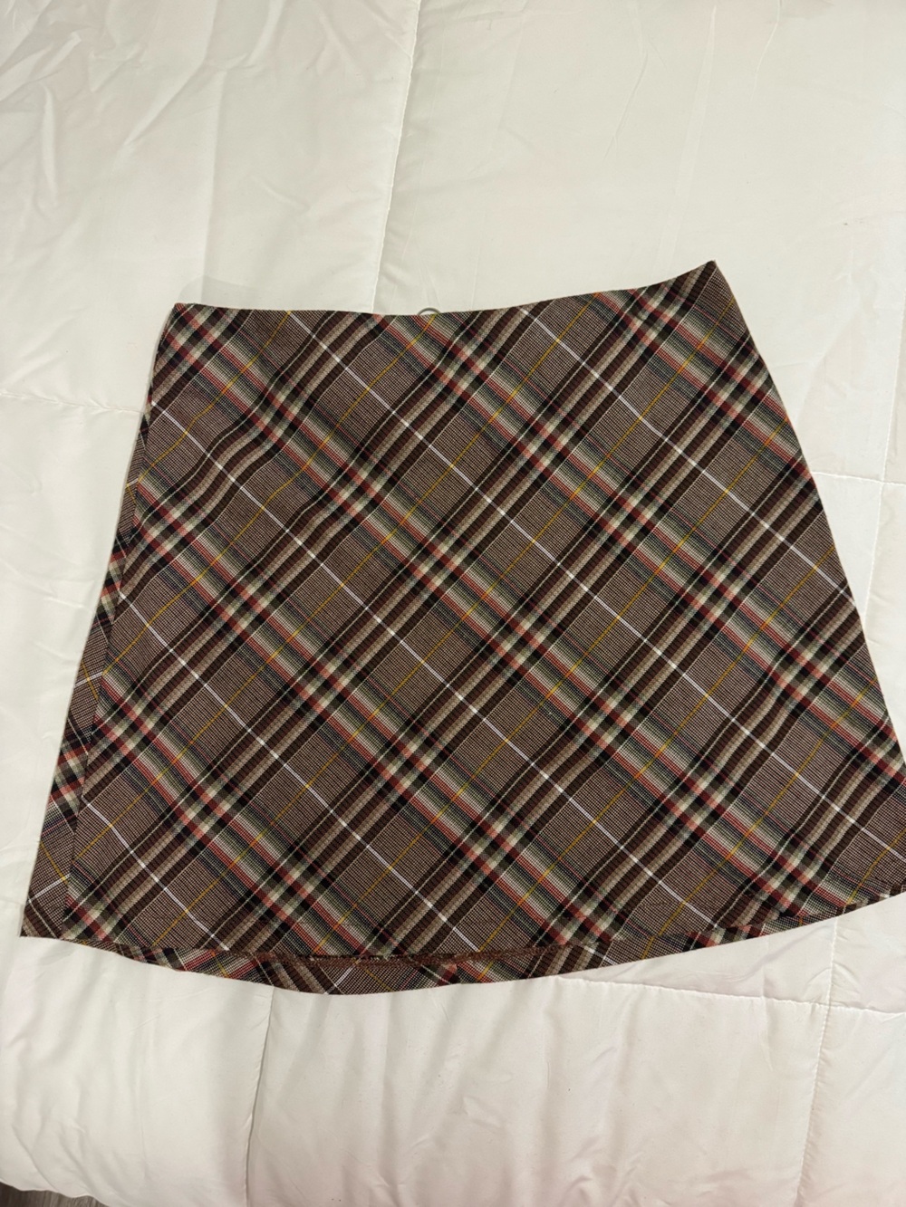 Princess Polly Brown Plaid Mini Skirt